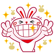 [LINEスタンプ] いいへやラビット (1)