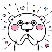 [LINEスタンプ] くま＆うさぎ 100% コラボスタンプ (1)