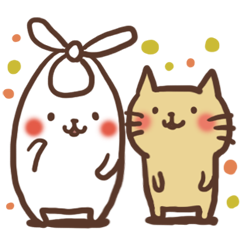 Lineスタンプ うさぎとねこすけ 40種類 1円