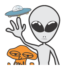 Lineスタンプ 宇宙人グレイ 40種類 1円