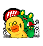 激オコ！ LINEキャラクターズ（個別スタンプ：28）