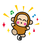 おさるのもんきち | LINEスタンプ | SANRIO