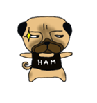 パグ犬ハムオ（個別スタンプ：8）