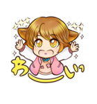 ネコ耳スタンプ☆元気編（個別スタンプ：21）