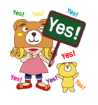 BEAR GIRL（個別スタンプ：26）