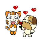 Cat and Dog dating（個別スタンプ：19）