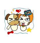 Cat and Dog dating（個別スタンプ：28）