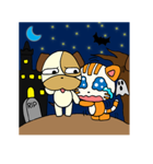 Cat and Dog dating（個別スタンプ：30）