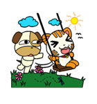 Cat and Dog dating（個別スタンプ：32）