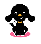 もこもこトイプー（Black）（個別スタンプ：1）