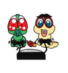 Funny Insects - crazy worm and cute fly（個別スタンプ：6）