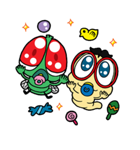Funny Insects - crazy worm and cute fly（個別スタンプ：8）