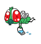 Funny Insects - crazy worm and cute fly（個別スタンプ：27）