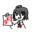 ダウングレードアイコン 日常のおんなのこ（個別スタンプ：34）
