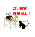 黒猫学生（個別スタンプ：2）