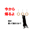 黒猫学生（個別スタンプ：30）