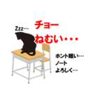 黒猫学生（個別スタンプ：32）