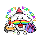 Mr.Cloud's Rainbow Moustache（個別スタンプ：3）