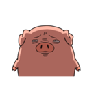 ふてぶてしいぶたさん（個別スタンプ：1）