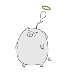 ふてぶてしいぶたさん（個別スタンプ：16）