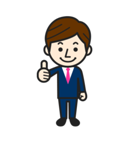 ニコニコ会社員（個別スタンプ：1）