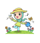 Flower  Hijab（個別スタンプ：40）