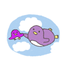 むらさきペンギン（個別スタンプ：30）