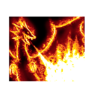 炎のモンスター（ドラゴン、不死鳥、馬）（個別スタンプ：7）
