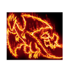 炎のモンスター（ドラゴン、不死鳥、馬）（個別スタンプ：32）