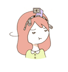 （・H・）女の子と中身（個別スタンプ：4）