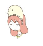 （・H・）女の子と中身（個別スタンプ：15）