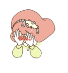 （・H・）女の子と中身（個別スタンプ：16）