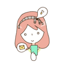 （・H・）女の子と中身（個別スタンプ：36）