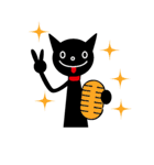 黒猫と女の子（個別スタンプ：2）
