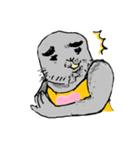 無精ひげアザラオさん（個別スタンプ：8）