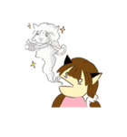 Chacha ＆ Her cats（個別スタンプ：1）