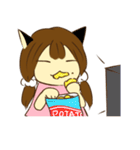 Chacha ＆ Her cats（個別スタンプ：7）