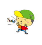「でっかいTくん」と「ちっちゃいtくん」（個別スタンプ：4）
