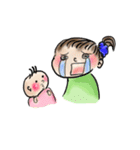 新米ママとベビちゃん…時々ナスビ（個別スタンプ：32）