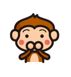 シンプルウッキー1【猿・サル】（個別スタンプ：10）