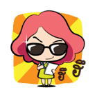 Belle-Pink girl（個別スタンプ：17）