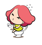 Belle-Pink girl（個別スタンプ：20）