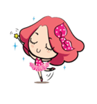 Belle-Pink girl（個別スタンプ：21）