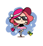Belle-Pink girl（個別スタンプ：27）