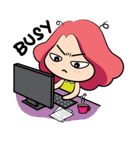 Belle-Pink girl（個別スタンプ：32）