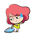 Belle-Pink girl（個別スタンプ：33）