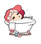Belle-Pink girl（個別スタンプ：34）
