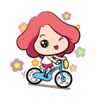 Belle-Pink girl（個別スタンプ：35）