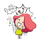 Belle-Pink girl（個別スタンプ：40）