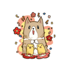 ヒヨコブロックとくりまろ君（なかよし編）（個別スタンプ：2）